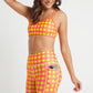 Biker Shorts in Fluro Gingham With Pockets