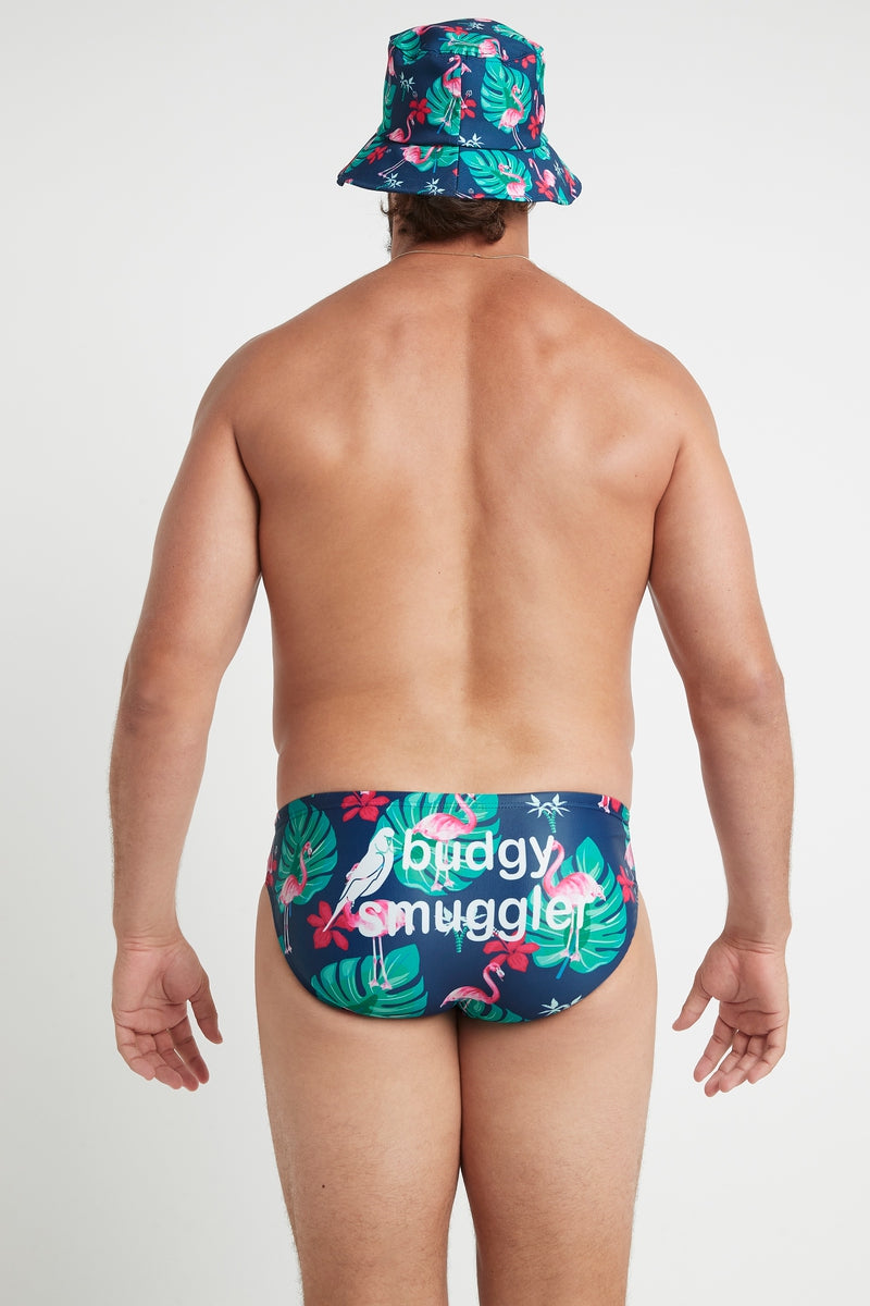 MENS SWIMWEAR FLAMING GOES DESIGN BUDGY SMUGGLER AU Budgy