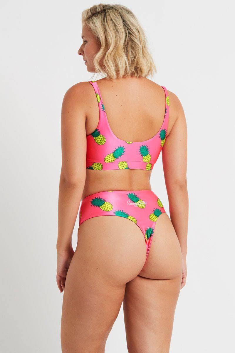 Palm Beach Top in Pink Pineapples