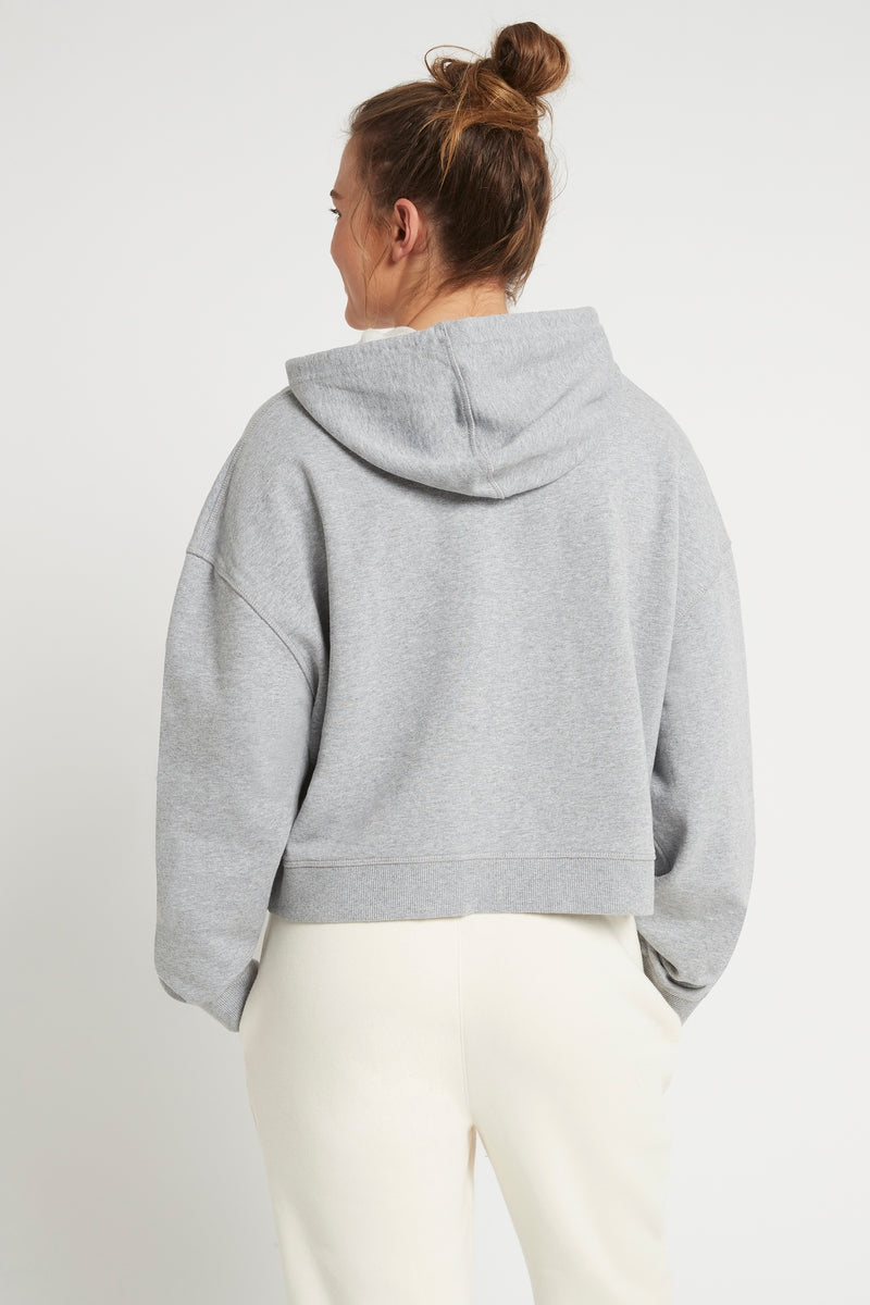 Grey cropped hoodie on sale women's